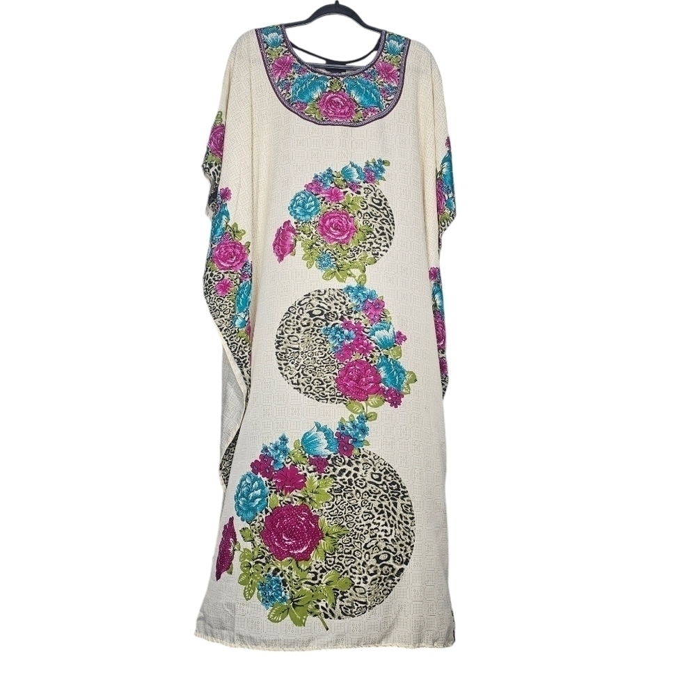 Good Times Beaded Floral Caftan